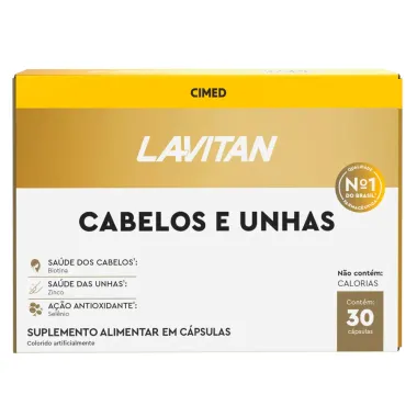 Lavitan Cabelos e Unhas 30 Cápsulas