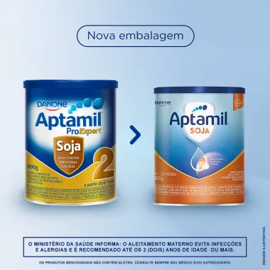 Fórmula Infantil Aptamil Soja 2  0-12 meses 800g