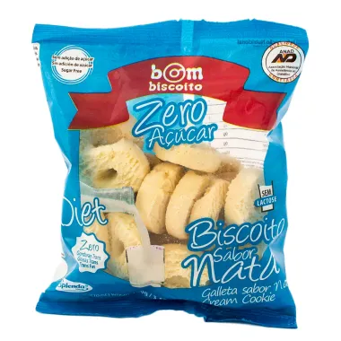 Biscoito Bom Biscoito Diet Zero Açúcar Sabor Nata com 100g