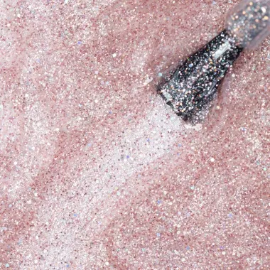 Esmalte Risqué Cor Granulado Rosé Glitter com 8ml