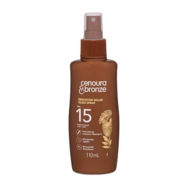 Bronzeador Cenoura & Bronze Óleo Spray FPS 15 110ml