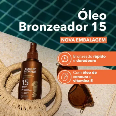 Bronzeador Cenoura & Bronze Óleo Spray FPS 15 110ml