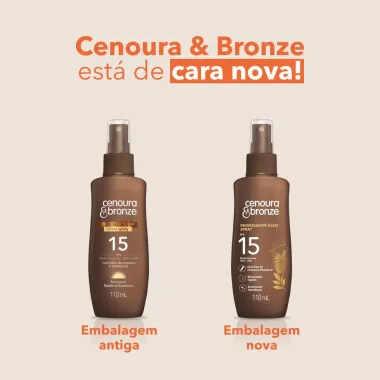 Bronzeador Cenoura & Bronze Óleo Spray FPS 15 110ml