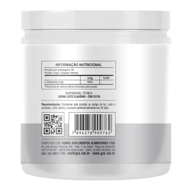 L-Glutamina Health Labs 100% Pure 250g