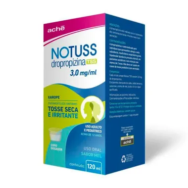Notuss Dropropizina 3mg/ml Xarope Sabor Mel 120ml
