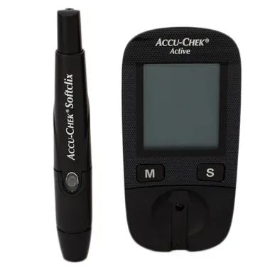 Accu-Chek Active Kit Monitor de Glicemia com 1 Monitor + 10 Tiras Teste + 1 Lancetador + 10 Lancetas