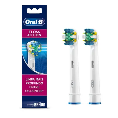 Refil para Escova Dental Elétrica Oral-B FlossAction com 2 Unidades