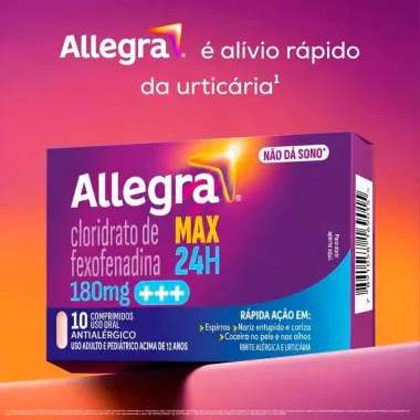 Allegra 180mg Antial&eacute;rgico com 10 Comprimidos