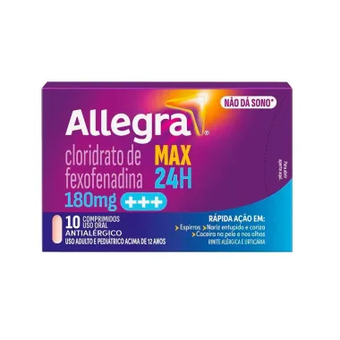 Allegra 180mg Antial&eacute;rgico com 10 Comprimidos