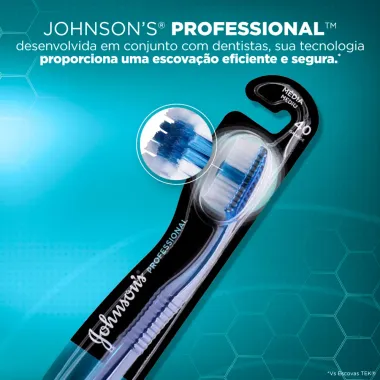 Escova Dental Reach Johnson's Professional M&eacute;dia Tamanho 40 Grande Cores Sortidas 1 Unidade