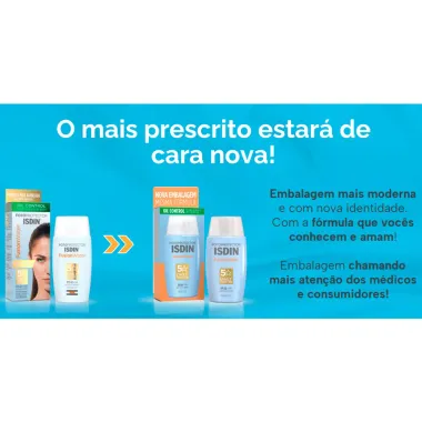 Protetor Solar Isdin Fusion Water 5 Stars Oil Control FPS 60 50ml