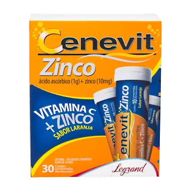 Cenevit Zinco Comprimidos Efervescentes com 30 Unidades