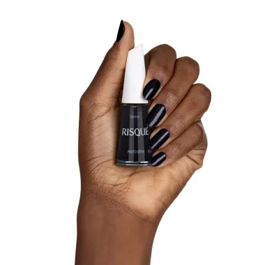 Esmalte Risqué Escuro Cremoso Preto Sépia 8ml