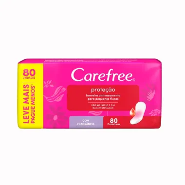 Protetor Diário Carefree Proteção com Perfume 80 Unidades Leve Mais Por Menos