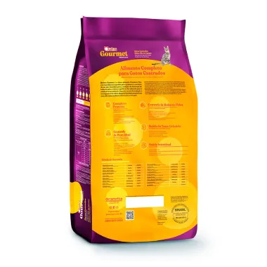 Ração para Gatos Castrados Quatree Gourmet Sabor Mix de Carnes 3Kg