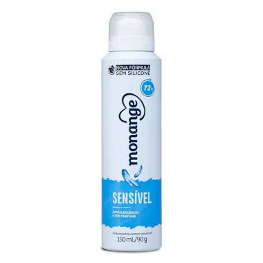 Desodorante Monange Sens&iacute;vel Sem Perfume Aerosol Antitranspirante 48h com 150ml