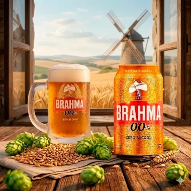 Cerveja Brahma 0,0% Zero &Aacute;lcool Lata 350ml