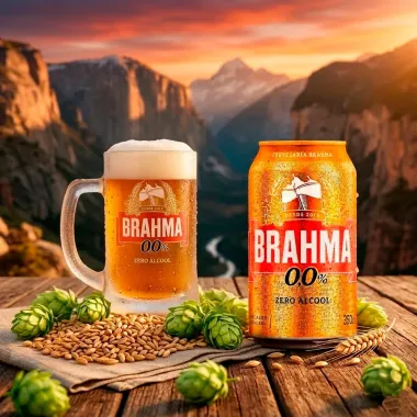 Cerveja Brahma 0,0% Zero &Aacute;lcool Lata 350ml