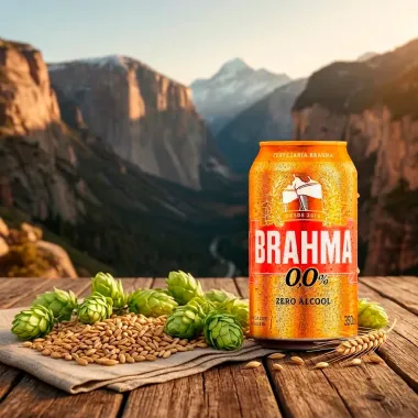 Cerveja Brahma 0,0% Zero &Aacute;lcool Lata 350ml