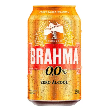 Cerveja Brahma 0,0% Zero &Aacute;lcool Lata 350ml