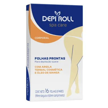 Depilador DepiRoll Spa Care Folhas Prontas Corporal com 16 Unidades