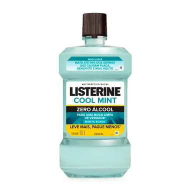 Enxaguante Bucal Listerine Cool Mint Zero Álcool Menta Suave 1,5L