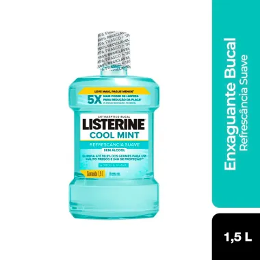 Enxaguante Bucal Listerine Cool Mint Zero Álcool Menta Suave 1,5L
