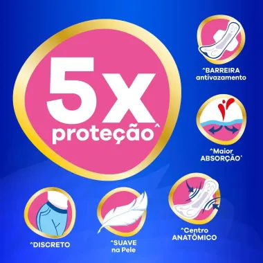 Absorvente Always Noturno Suave Tamanho G com Abas 32 Unidades