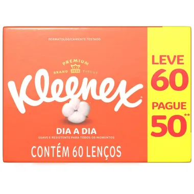 Lenço de Papel Kleenex Leve 60 Pague 50