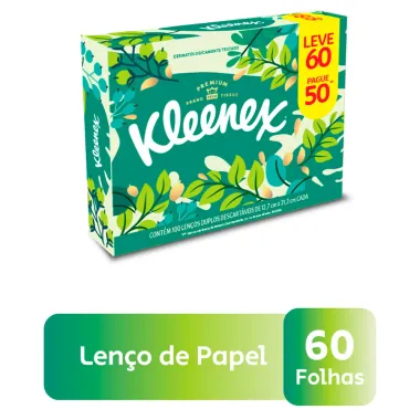 Len&ccedil;o de Papel Kleenex Premium Leve 60 Pague 50