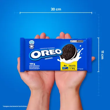 Biscoito Recheado Oreo Original Wandinha Multipack 144g