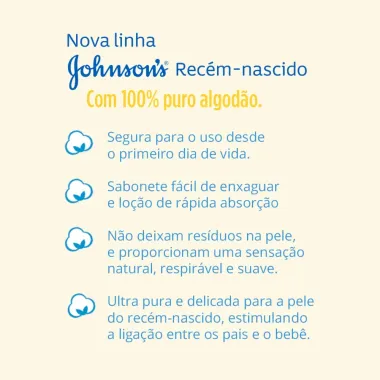 Sabonete Líquido Johnson's Baby Recém Nascido 200ml