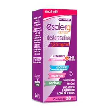 Esalerg Desloratadina 1,25mg/ml Solução em Gotas 20ml