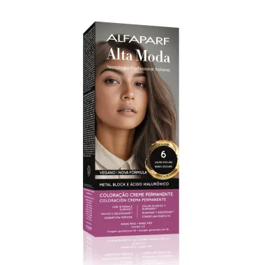 Tintura Creme Altamoda Alfaparf cor Chá 6 kit
