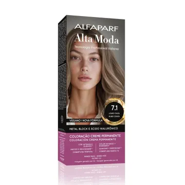 Tintura Creme Altamoda Alfaparf Mel Prateado 7.1 Kit