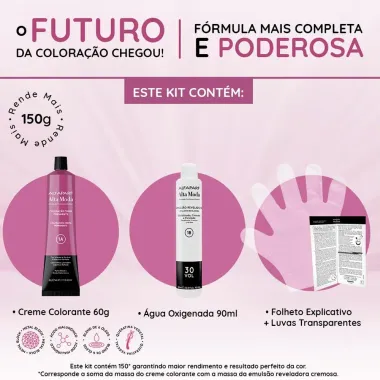 Tintura Creme Altamoda Alfaparf Vison 8.1 Kit