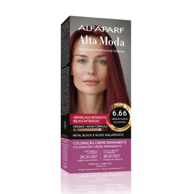 Tintura Creme Altamoda Alfaparf Rubi 6.66 Kit