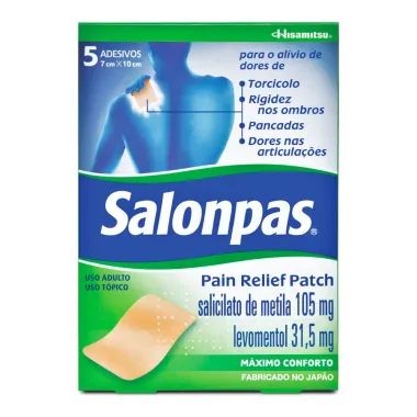 Salonpas Pain Relief Patch com 5 Adesivos