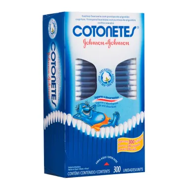 Hastes Flexíveis Cotonetes Johnson & Johnson 300 Unidades