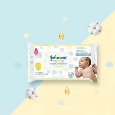 Toalhas Umedecidas Johnson's Baby Recém Nascido 96 Unidades