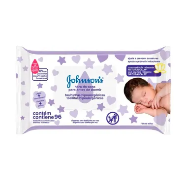 Toalhas Umedecidas Johnson's Baby Hora do Sono 96 Unidades