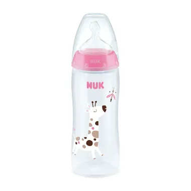 Mamadeira Nuk My First Bico de Silicone Ortodôntico Nível 2 Fluxo Médio 6+ Meses Rosa 300ml