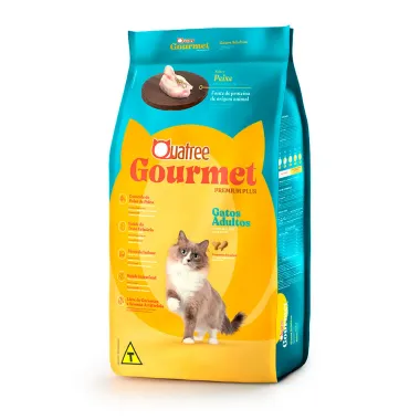 Ração para Gatos Adultos Quatree Gourmet Sabor Peixe 1Kg