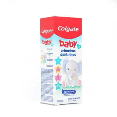 Gel Dental Colgate Baby Primeiros Dentinhos Sabor Fruta Suave Sem Flúor 50g