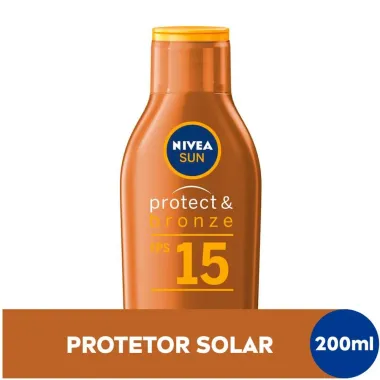 Protetor Solar Nivea Sun Protect & Bronze FPS 15 Lo&ccedil;&atilde;o 200ml