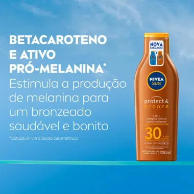 Protetor Solar Nivea Sun Protect & Bronze FPS 30 Lo&ccedil;&atilde;o 200ml