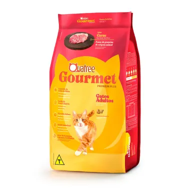 Ração para Gatos Adultos Quatree Gourmet Sabor Carne 1Kg