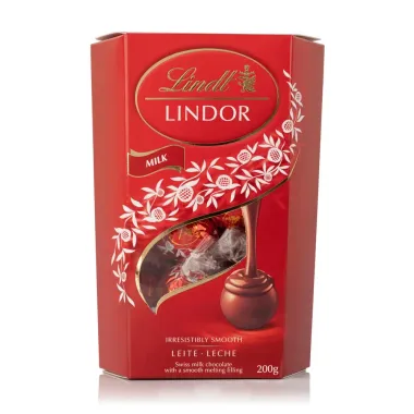 Bombom Lindt Lindor Balls Milk com Recheio Cremoso com 200g