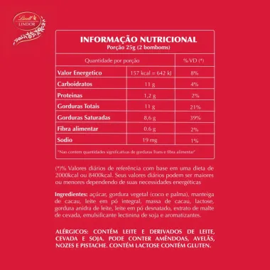 Bombom Lindt Lindor Balls Milk com Recheio Cremoso com 200g