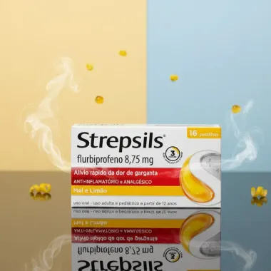 Pastilhas para Garganta Strepsils Sabor Mel e Limão 16 Pastilhas